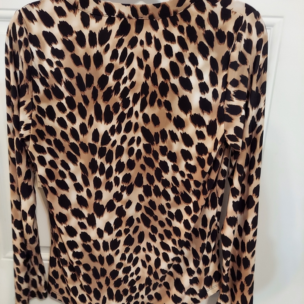 Button Down Front Cheetah Top - image 2